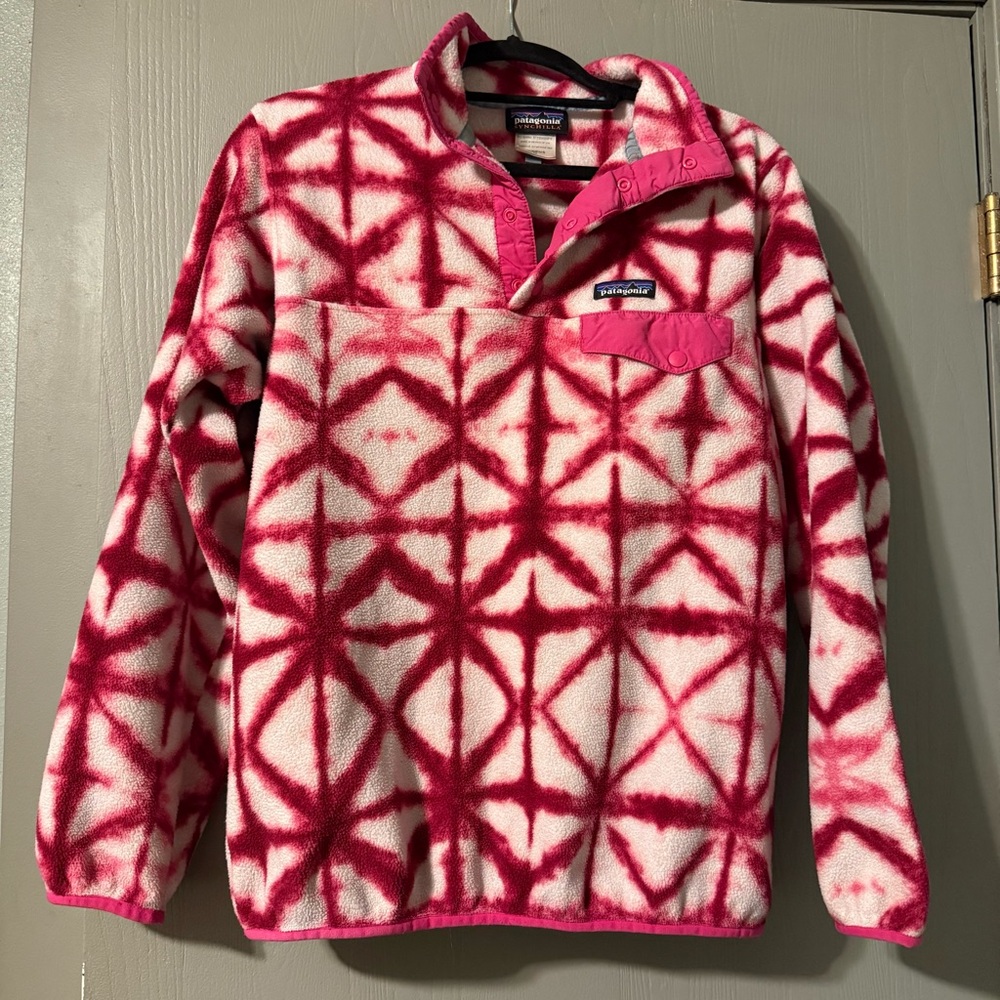 LAST CHANCE CLOSET CLOSING Patagonia Shibori Tie Dye Print Fleece Pullover